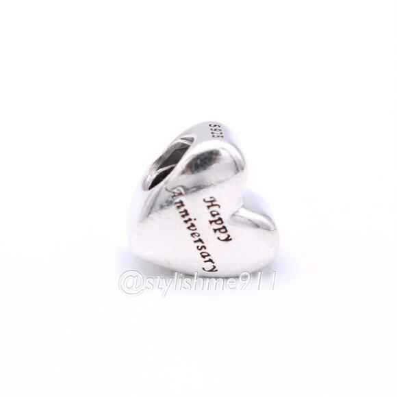 Authentic Pandora Happy Anniversary Heart Charm - 791290 - Picture 13 of 13